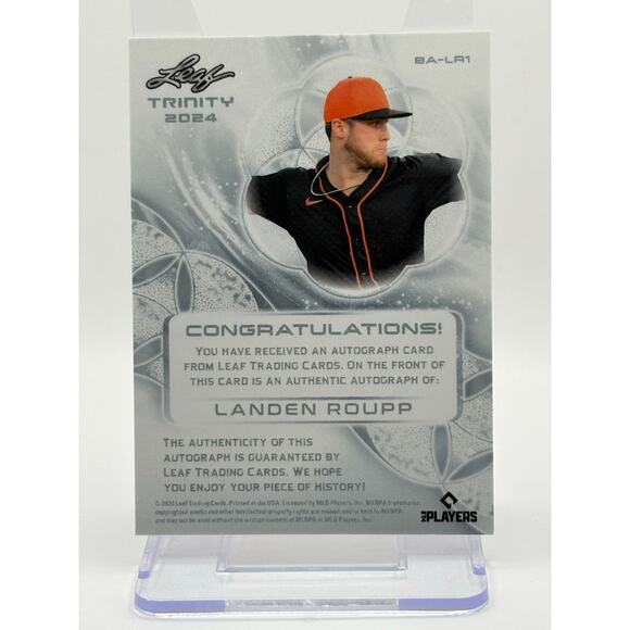 2024 Leaf Trinity Baseball Landen Roupp Bronze Auto 47/99 San Francisco Giants - Picture 2 of 2